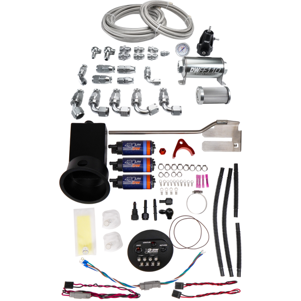 DeatschWerks 94-02 Nissan Silvia and Skyline X2 Surge Module with DW420 Pumps and PTFE Plumbing Kit