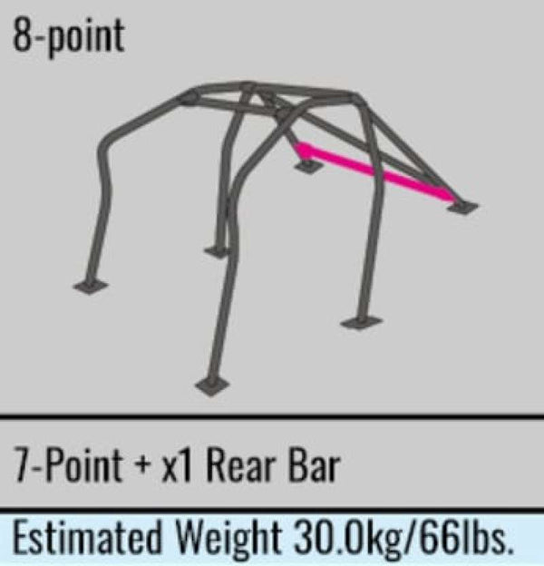 Cusco 91-00 Toyota Soarer Safety21 Through Dash 7pt 2 Passenger Roll Cage - White (S/O / No Cancel)