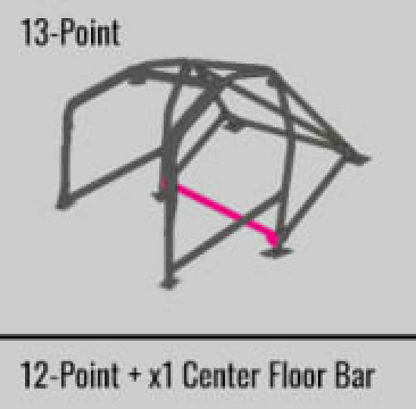 Cusco Safety21 2-Passenger 13-Point BLK DASH-THROUGH Roll Cage Subaru STi GRB 08-14 (S/O NO CNCL)