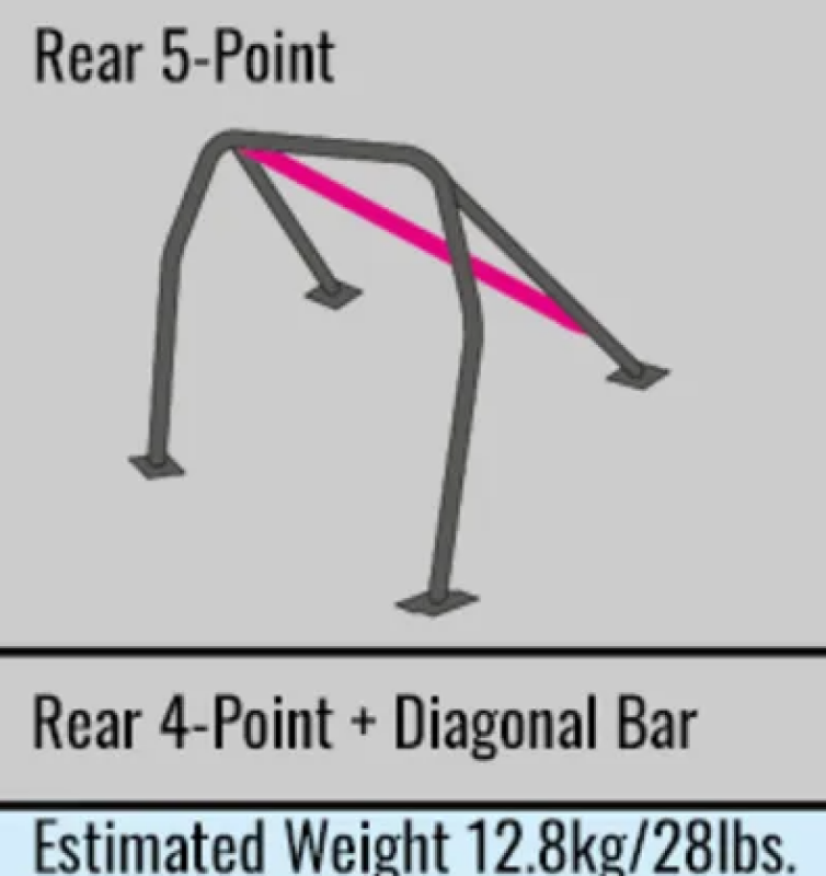 Cusco D1 Chromoly Blue 2-Pssgr 5-PT Roll Cage 08-14 Subaru Impreza STi