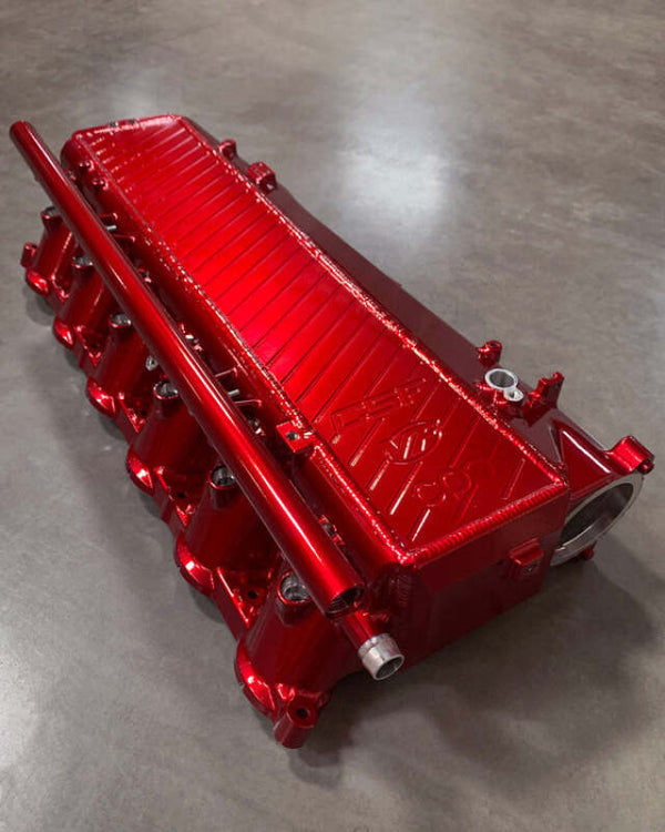 CSF Toyota A90/A91 Supra/ BMW G-Series B58 Charge-Air Cooler Manifold - Candy Apple Red