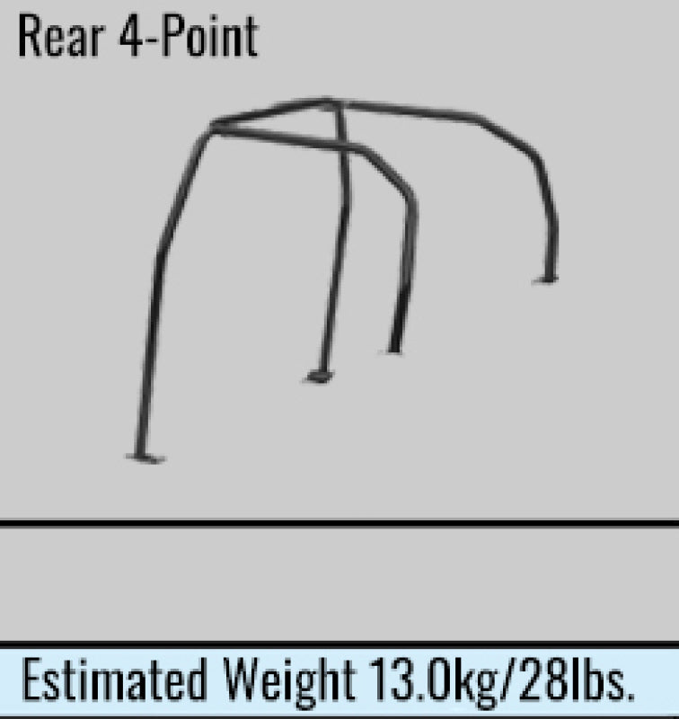 Cusco Safety21 4pt 4 Pssgr BLK Roll Cage Nissan R33 2dr (S/O/No Cancel)