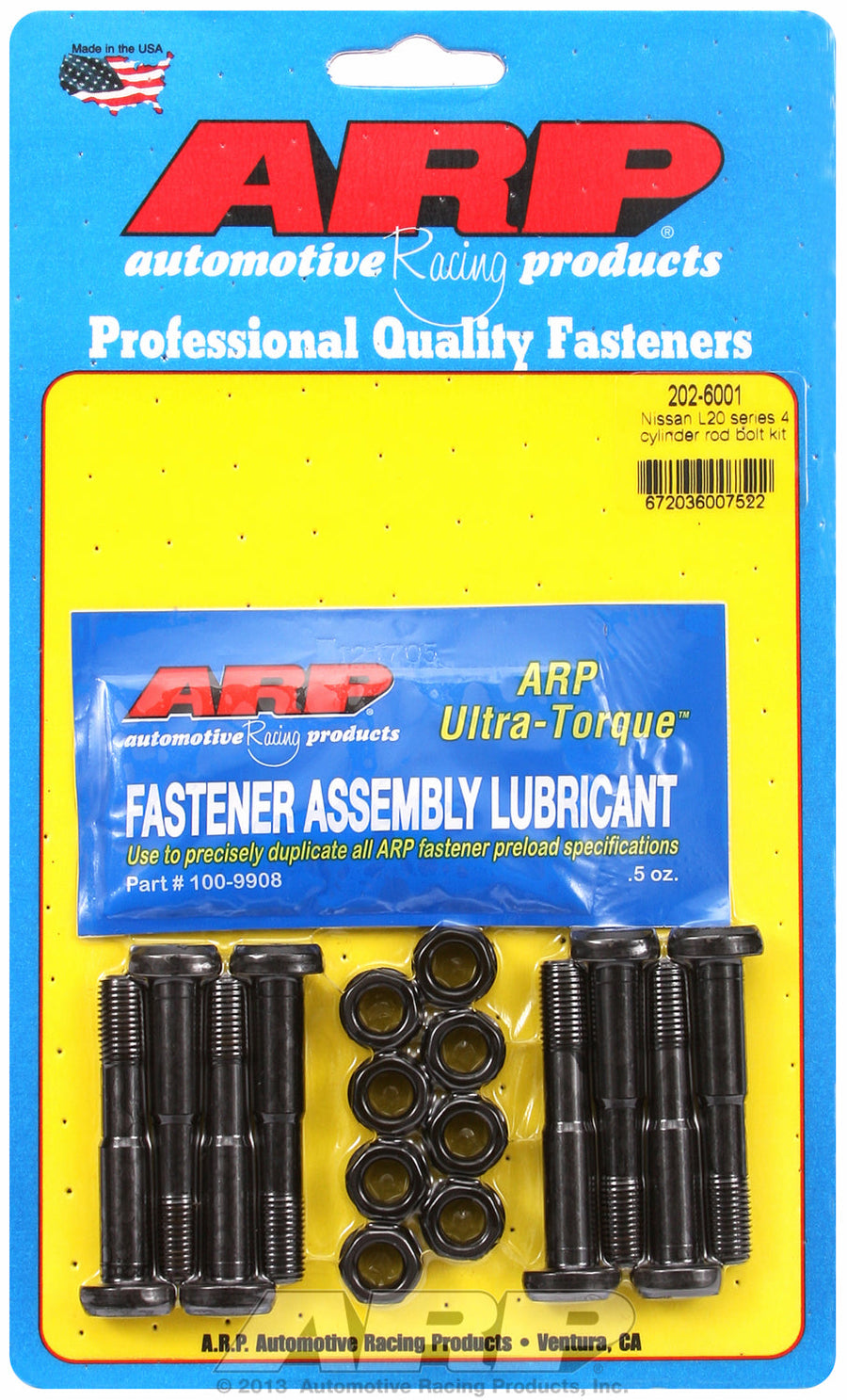 Hi-Perf 8740 Complete Rod Bolt Kit for Nissan/Datsun L20 Series 4-cylinder & 2.2L (Z22) M9