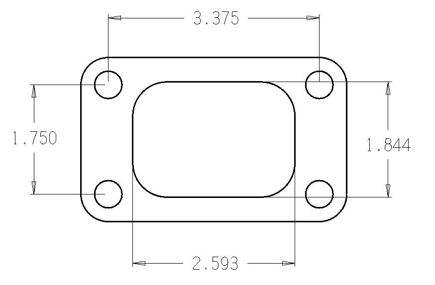 Garrett T3 .010in 1/2 Hard Stainless Turbo Inlet Flange Gasket