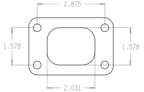 Garrett T25 .010in Rubber Coated Stainless Turbo Inlet Flange Gasket