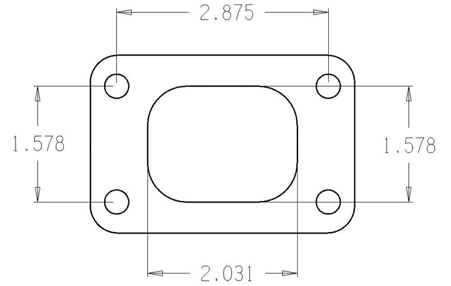 Garrett T25 .010in Rubber Coated Stainless Turbo Inlet Flange Gasket