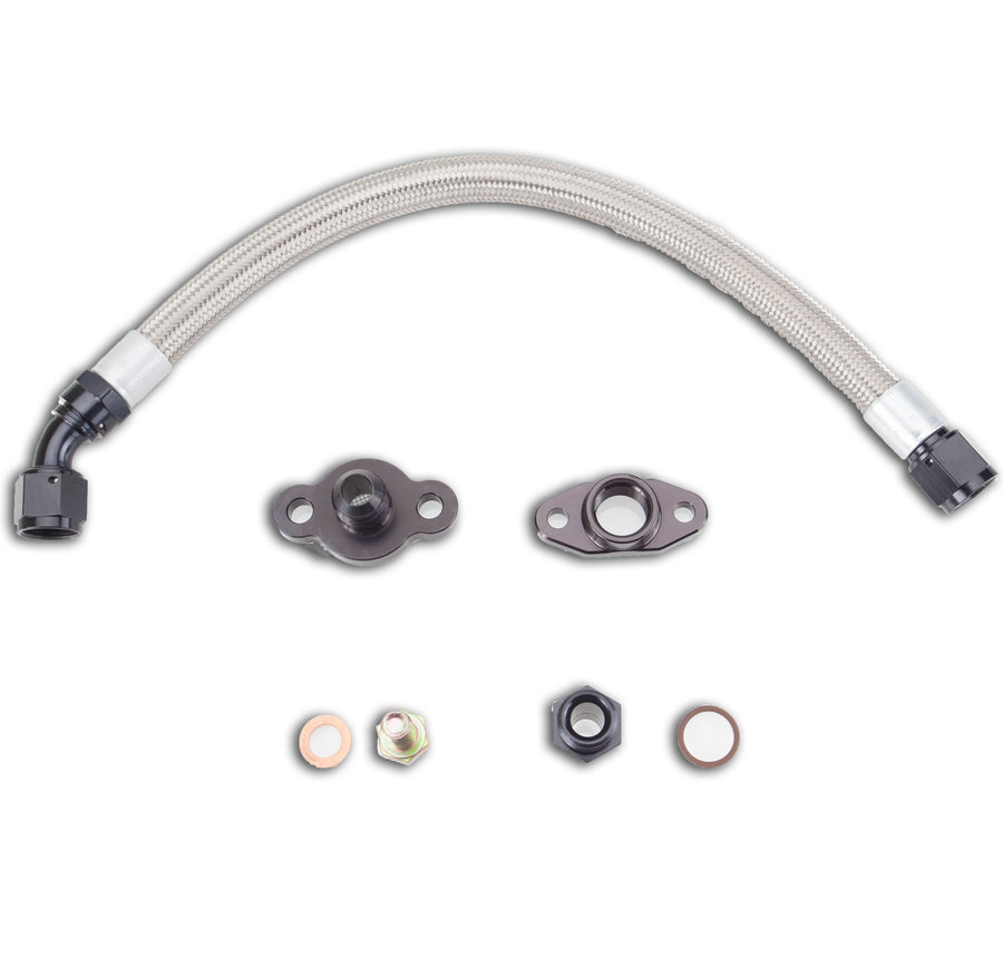 Turbo Oil Drain line kit for Garrett and T3/T4 Frame PTE Turbos