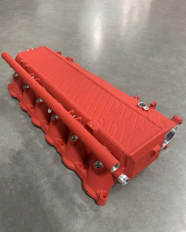 CSF BMW Gen 1 B58 Charge-Air-Cooler Manifold - Crinkle Red