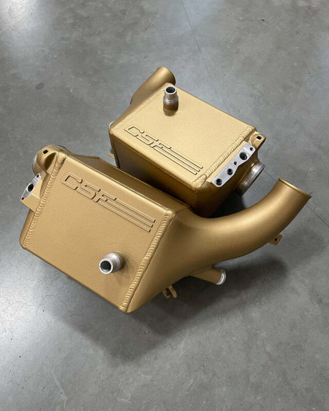 CSF 16-21 BMW M5 (F90) / 17-21 BMW M8 (F91/F92/F93) Twin Charge-Air-Cooler Set - Carbon Gold Gloss