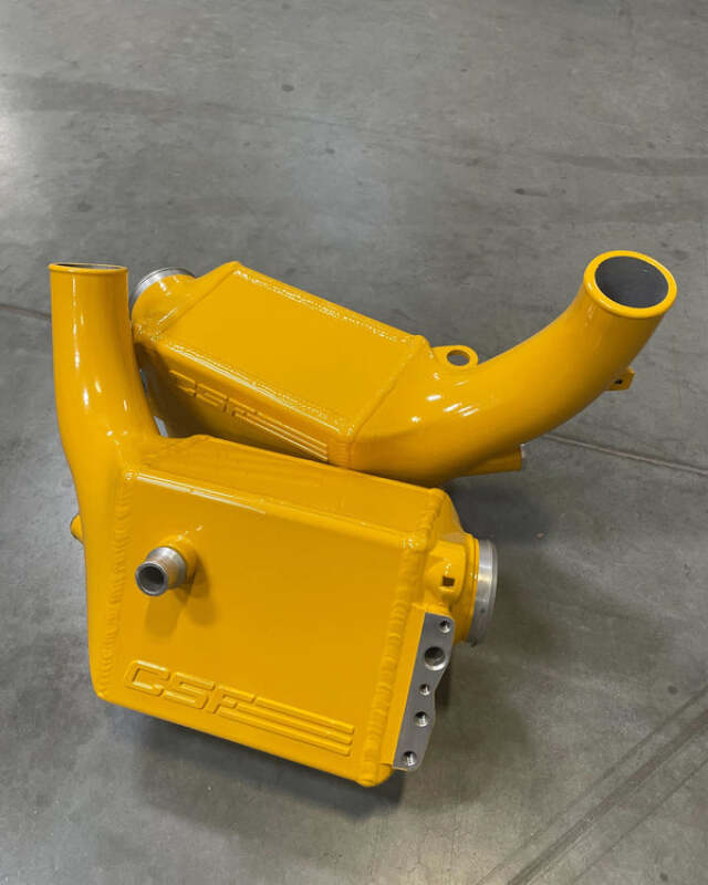 CSF 16-21 BMW M5 (F90) / 17-21 BMW M8 (F91/F92/F93) Twin Charge-Air-Cooler Set - Mustard Yellow