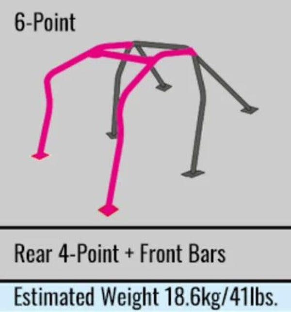 Cusco Roll Cage 6pt Around Dash D1 Chromoly 89-94 Nissan Skyline R32 - Non-Sunroof (S/O / No Cancel)