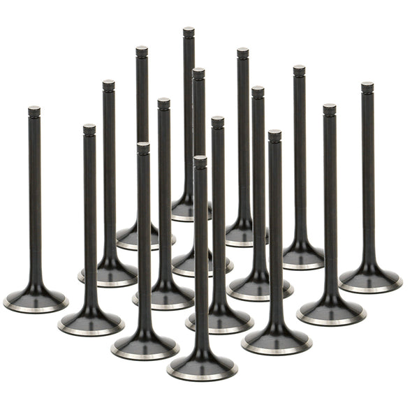 Set of 16 Stainless Steel Black Nitride Exhaust Valves for a Toyota / 3UR-FE V8 - Oversize +1mm | Supertech Performance Engine Valves