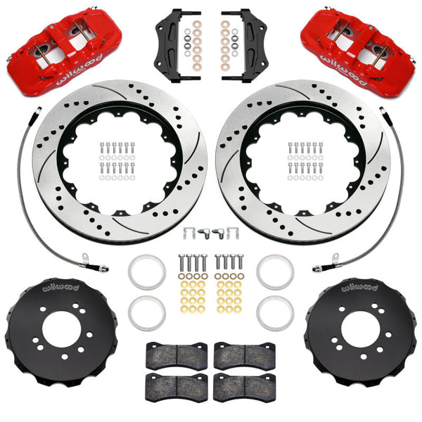 Wilwood 89-98 Nissan 240SX/89-94 Skyline/90-96 300ZX Aerolite 6R Front BBK w/ 14in D/S Rotors - Red