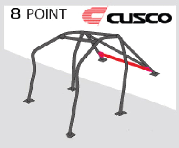 Cusco D1 Chromoly 8pt 2 Pssngr Around Dash 10-15 Hyundai Genesis Coupe LHD w/Sunroof (S/O No Cancel)