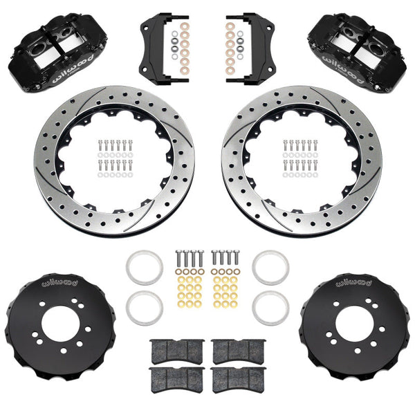 Wilwood 89-98 Nissan 240SX/89-94 Skyline/90-96 300ZX Superlite 6R Fr BBK w/ 12.88in D/S Rotors - Blk