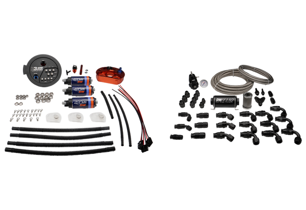 DeatschWerks A90 Supra/G8X BMW M3/M4 X3 Module w/ Triple DW420 Pumps and PTFE Return Plumbing Kit