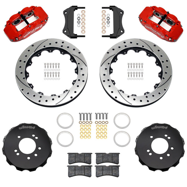 Wilwood 89-98 Nissan 240SX/89-94 Skyline/90-96 300ZX Superlite 6R Fr BBK w/ 12.88in D/S Rotors - Red