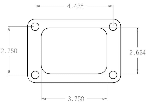 Garrett T6 .010in Rubber Coated Stainless Turbo Inlet Flange Gasket