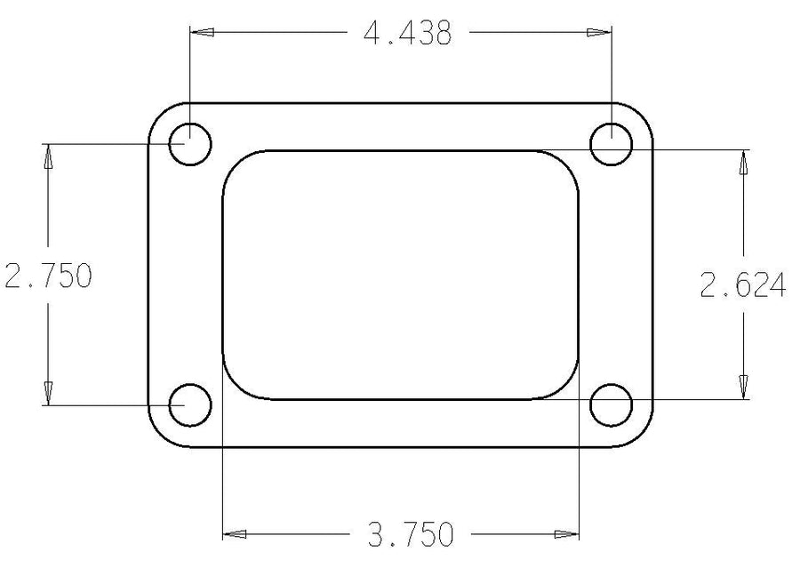 Garrett T6 .010in Rubber Coated Stainless Turbo Inlet Flange Gasket