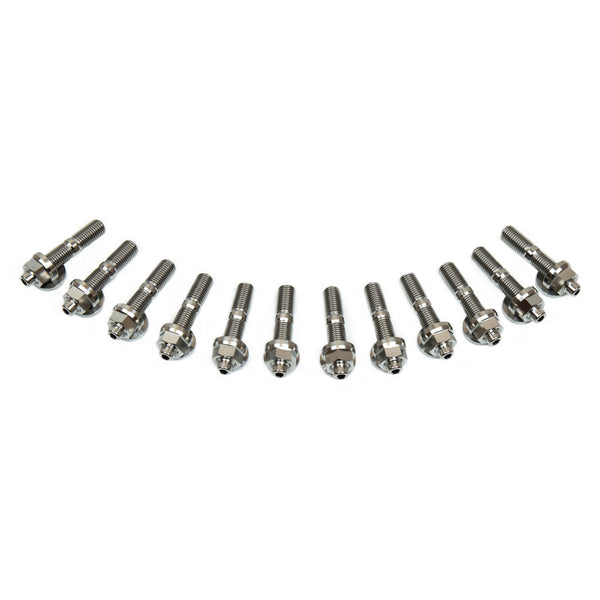 SpeedFactory Racing Toyota 1JZ/2JZ Exhaust Manifold Titanium Stud Kit - 6pt Nuts