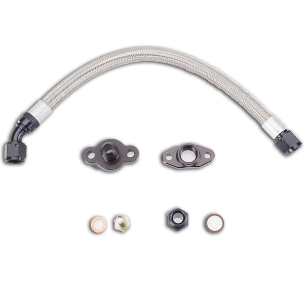 Turbo Oil Drain line kit for Garrett and T3/T4 Frame PTE Turbos