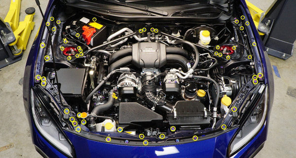 DRESS UP BOLTS STAGE 1 TITANIUM HARDWARE ENGINE BAY KIT - TOYOTA GR86/SUBARU BRZ (2022+)