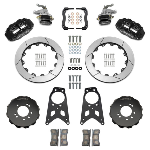 Wilwood 89-98 Nissan 240SX FNSL4R/MC4 Rear Parking BBK w/ 13.50in Slotted Rotors - Black