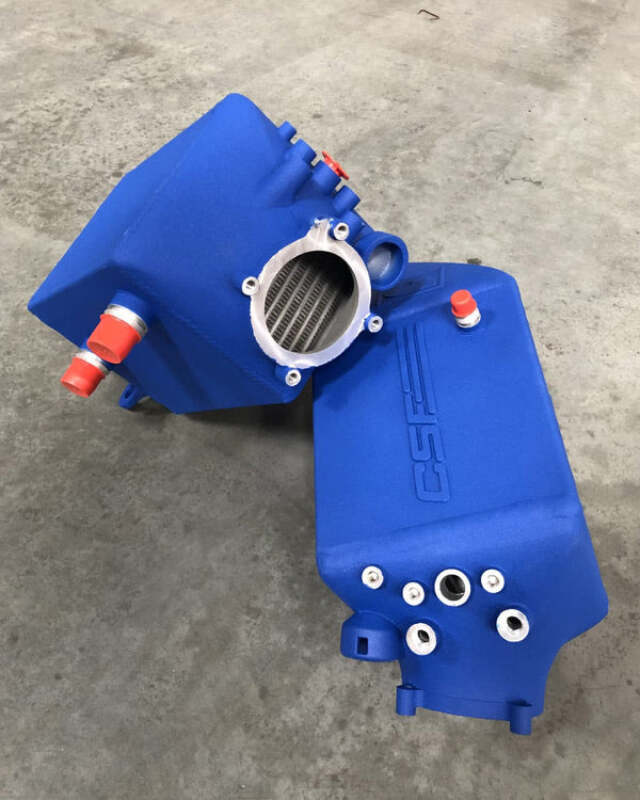 CSF 12-16 BMW M5 (F10) / 12-18 BMW M6 (F06/F12/F13) Twin Charge-Air-Cooler Set - Crinkle Blue