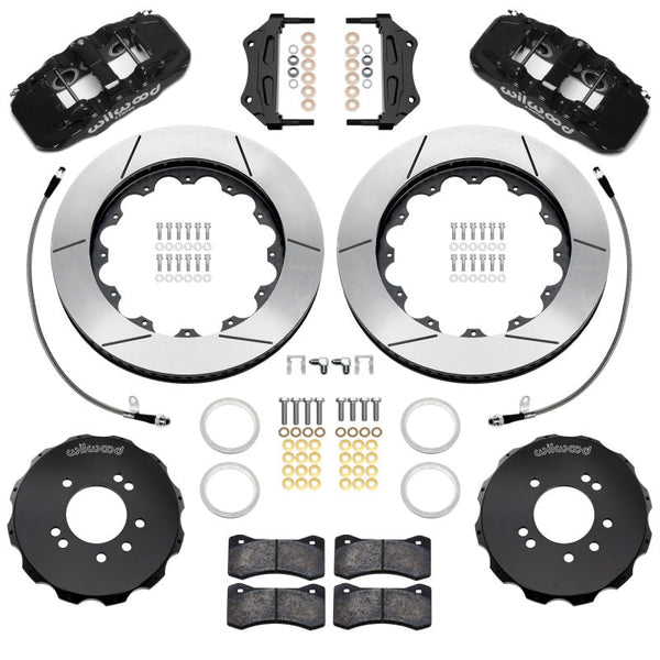 Wilwood 89-98 Nissan 240SX/89-94 Skyline/90-96 300ZX Aerolite 6R Fr BBK w/ 14in SLT Rotors - Black