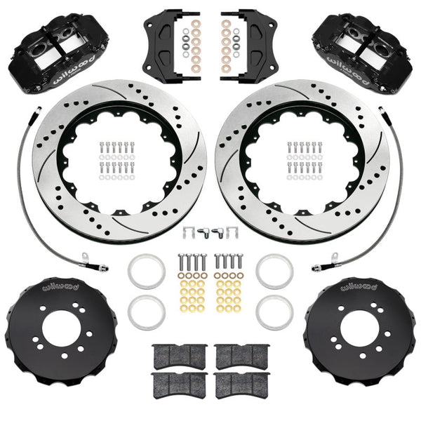 Wilwood 89-98 Nissan 240SX/89-94 Skyline/90-96 300ZX Superlite 6R Fr BBK w/ 14in D/S Rotors - Black